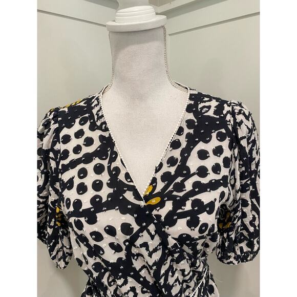 FARM Rio Floral Wrap Blouse in Black Motif - Picture 6 of 15